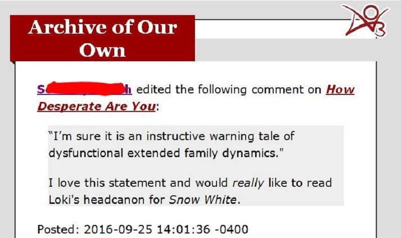 Archive of Our Own problème bug et panne