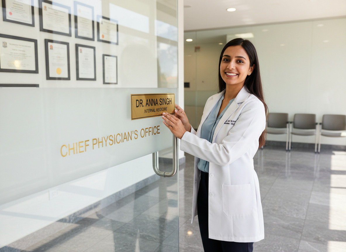 Femme soignante souriante dans la clinique