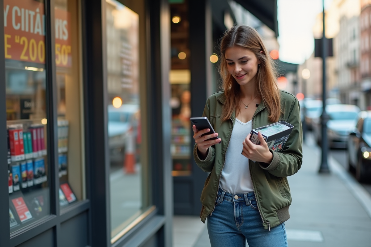 Jeune femme espagnole vérifiant ses cartouches d