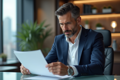Homme d'affaires confiant dans un bureau moderne